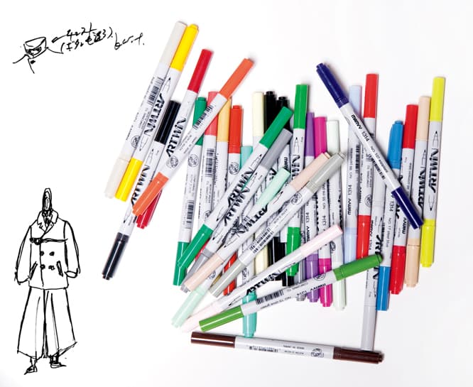 ARTWINはカラーも豊富。微妙な色合いが揃っています。結構な数を持っていますが、一番多く使うのはブラックとグレー系ですね。