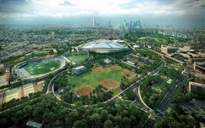 〈新国立競技場〉東京、2012～。©Zaha Hadid Architects