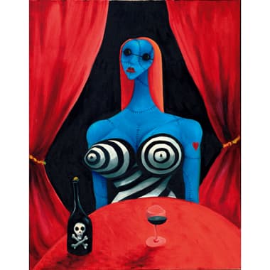 《ブルーガールとワイン》1997年ごろ ©2014 Tim Burton