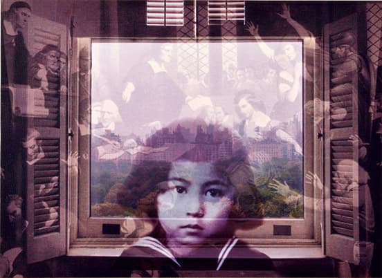 オノ・ヨーコ《FROM MY WINDOW: Salem 1692》2002年、顔料／カンヴァス、個人蔵 ©YOKO ONO 2015