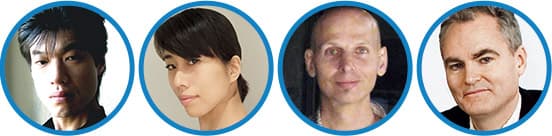 （左から）MASAYUKI SONO、YUKO SONO、OSTAP RUDAKEVYCH、MICHAEL MORRIS
