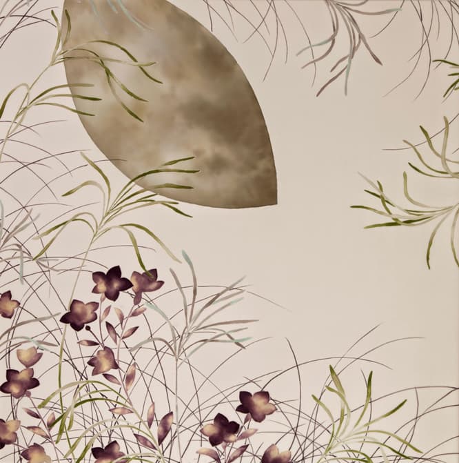 月に秋草図 俵屋宗達筆 現代琳派作品
