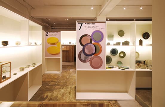 特徴ごとに仕切られた展示室。