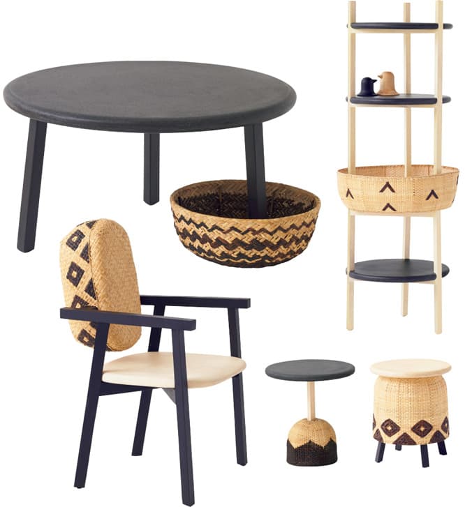 フィリピンの手工芸を〈nendo〉さまがデザイン、〈industry+〉が製作。〈tokyo tribal〉コレクションがデビューですの。