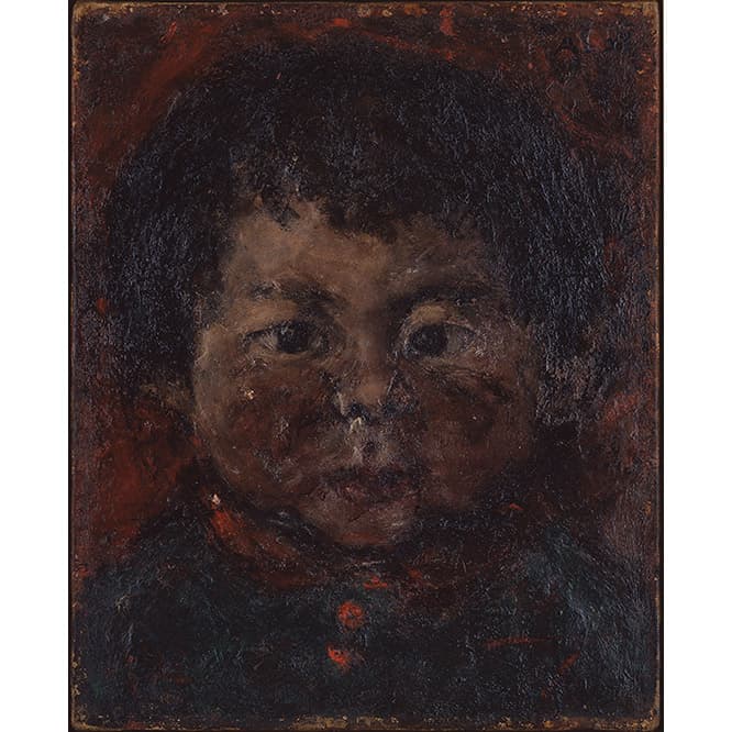 麻生三郎《子供》1945年 個人蔵（東京国立近代美術館寄託）