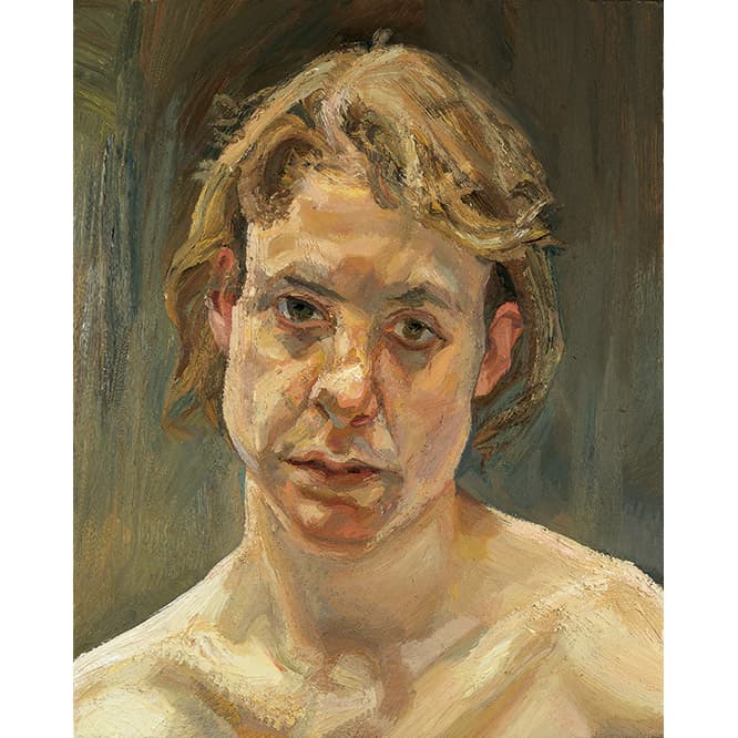 ルシアン・フロイド《裸の少女の頭部》 1999年　油彩、カンヴァス　©Lucian Freud Archive/Bridgeman Images UBS Art Collection