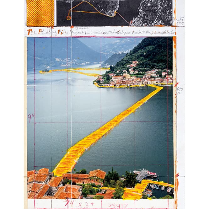 構想図。アイデアが生まれた1970年から46年、ついに理想的な土地に出会った。　©2015 Christo