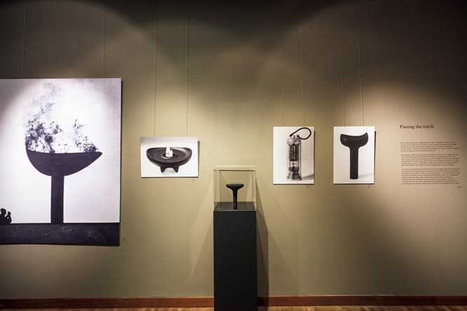 東京オリンピックのトーチも展示。