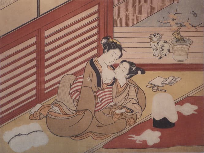 鈴木春信《綿摘女》