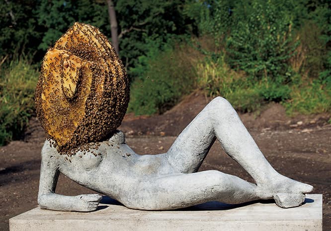 ピエール・ユイグ作品。2012年ドクメンタでの展示風景。Exhibition view Documenta 13, Karlsaue Park, Kassel, Germany, 2012　©Pierre Huyghe Courtesy the artist and Esther Schipper, Berlin
Photo: ©Andrea Rossetti
