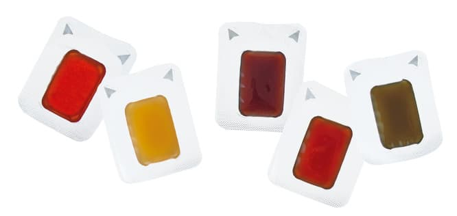 フレーバーはこし餡、抹茶、白味噌、塩キャラメル、トマト琥珀の5種類。