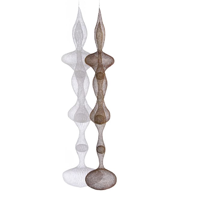 Untitled (S.047), Copper and brass wire, 102x16x16in. Executed ca. 1968.