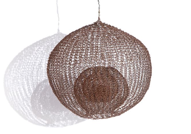 Untitled (S.578, Hanging Single-Lobed, Five-Layer Continuous Form within a Form) copper wire 11x10 1/2x10 1/2in. (27.94x 26.67x26.67cm) Executed circa 1975.