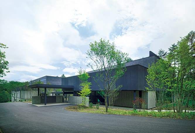 建物が大きく見えないように分割した。