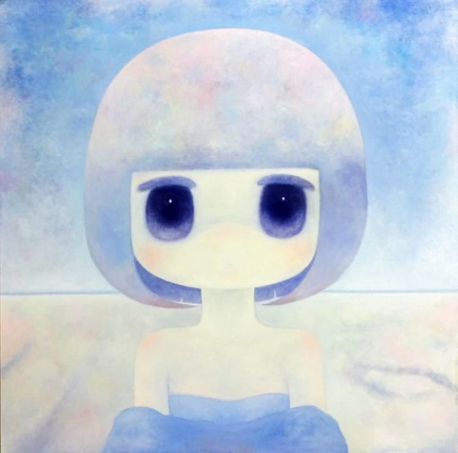 『過去の傷』（制作中）2016　Oil  on canvas　1800×1800mm　©2016 ob/Kaikai Kiki Co., Ltd. All Rights Reserved.