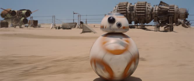 『スター・ウォーズ／フォースの覚醒』に登場する、新ドロイドBB-8。