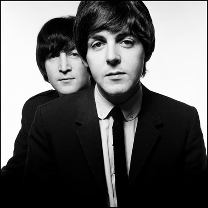 ジョン・レノンとポール・マッカートニー。John and Paul (c) David Bailey