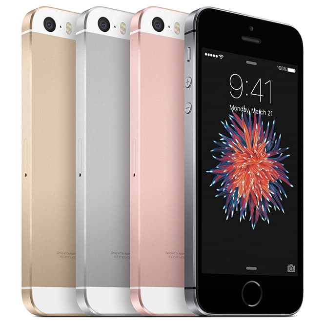 《iPhone SE》は、3月24日から予約開始、31日発売。52,800円〜。シルバー、ゴールド、スペースグレイ、ローズゴールドの4色。
