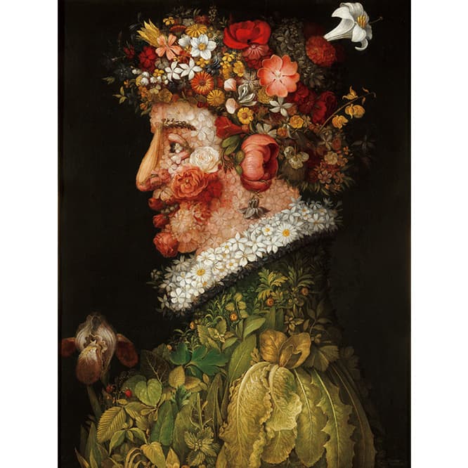 ジュゼッペ・アルチンボルド《春》 1563年　マドリード、王立サン・フェルナンド美術アカデミー美術館蔵©Museo de la Real Academia de Bellas Artes de San Fernando. Madrid