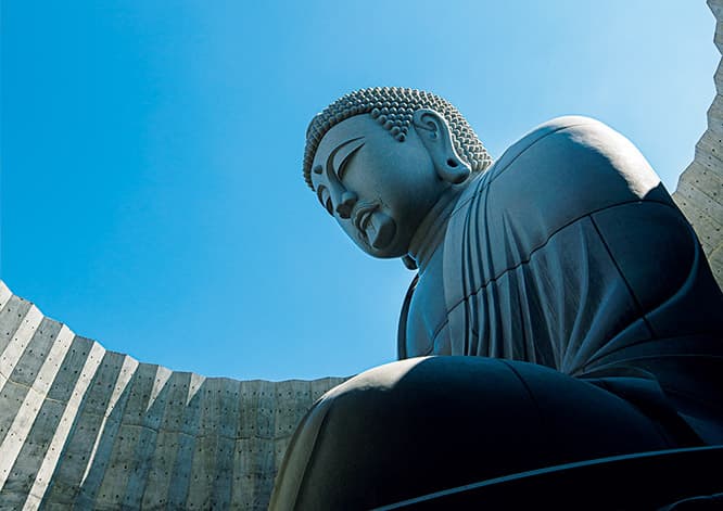 大仏を土の中にすっぽり埋めてしまった〈真駒内滝野霊園 頭大仏〉。