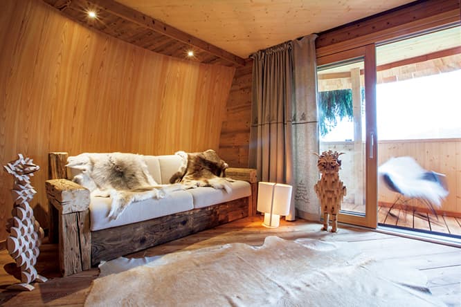 テラスがついたベッドルーム。