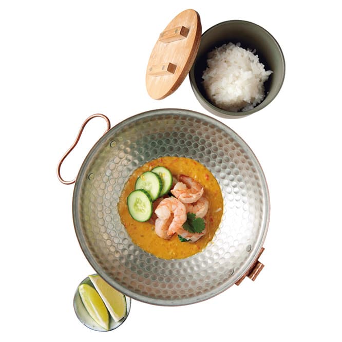 「海老のレッドカレー」。