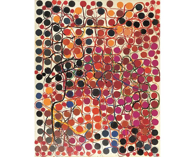 田中敦子《作品 1》1959-60 年、福岡市美術館蔵　(c) Kanayama Akira and Tanaka Atsuko Association