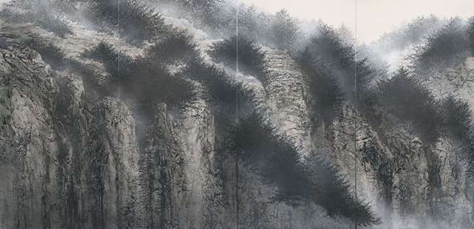 高野山金剛峯寺襖絵《断崖図》（部分）2018年 高野山金剛峯寺所蔵