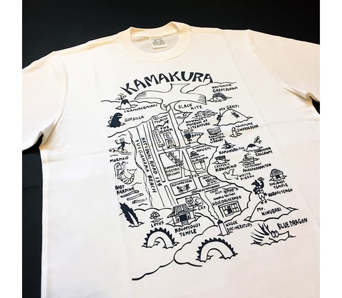 Tシャツ（鎌倉マップ）8,500円。