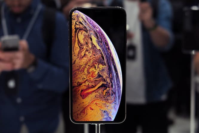 基調講演後のハンズオンで撮影した《iPhone XS Max》。