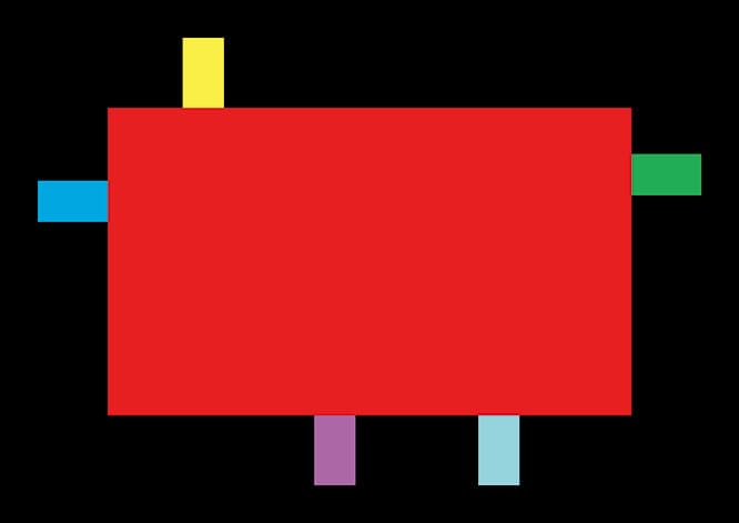 Internet『watch you rot .com』こちらもウェブ上に公開されている作品。赤いスクエアの外周を、カラフルなブロックが移動し続ける。　(c)Rafaël Rozendaal Courtesy of Takuro Someya Contemporary Art