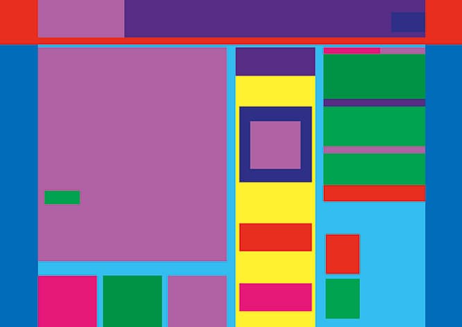 Internet『abstract browing.net』　ウェブ上に公開された作品。ピエト・モンドリアンのような、母国オランダの抽象芸術を彷彿とさせる。(c)Rafaël Rozendaal Courtesy of Takuro Someya Contemporary Art