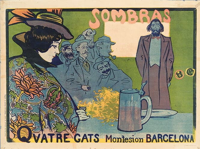 ラモン・カザス《影絵芝居のポスター》1897年　マルク・マルティ・コレクション (c) Marc Martí Collection