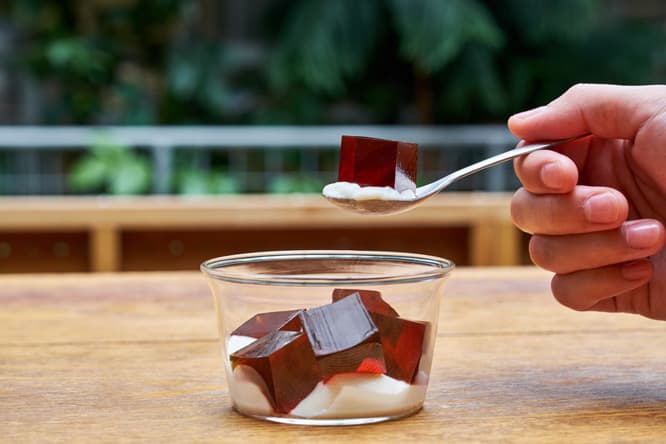 神戸カフェ先行販売《コールドブリュー コーヒーゼリー》280円。