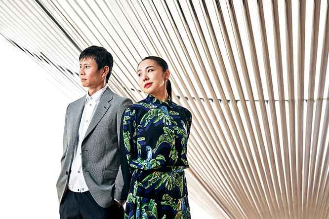今年の『DESIGNART TOKYO』のFEATURE アーティストである藤元明と永山祐子夫妻。