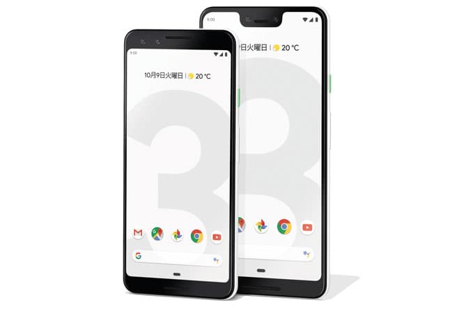 左／《Google Pixel 3》64GB 95,000円（税込）。128GB 107,000円（税込）。　右／《Google Pixel 3 XL》64GB 119,000円（税込）。128GB 131,000円（税込）。いずれもGoogleストア販売価格。
