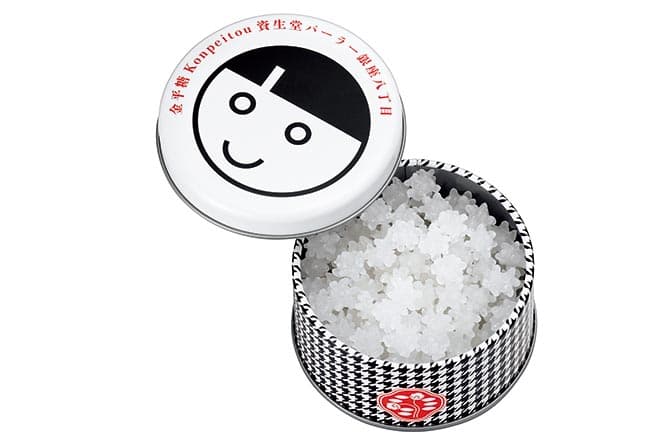 銀座本店ショップ限定の金平糖600円。