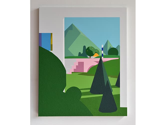 原田郁「GARDEN - WHITECUBE (in the daytime)」2018年