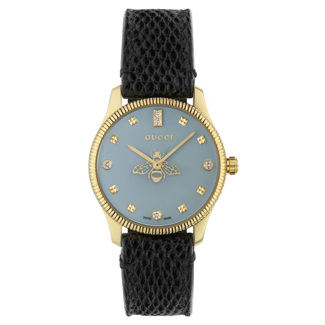 〈G-タイムレス〉（29mm） 174,000円。7月発売予定。ダイアルには5つのダイアモンド。