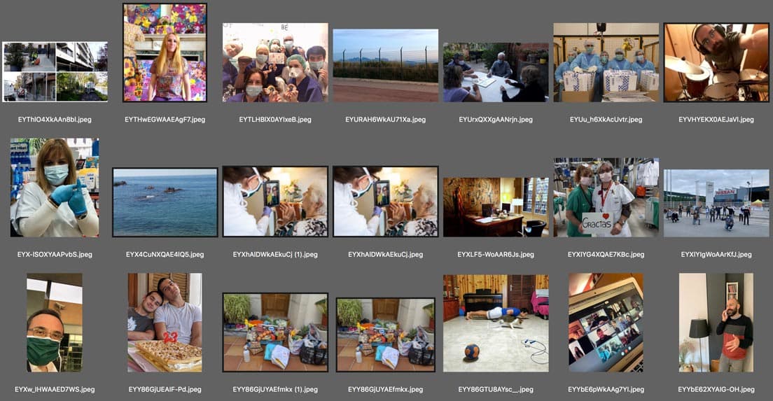 新作《Mirades des del confinament》のピクセルとなる写真。