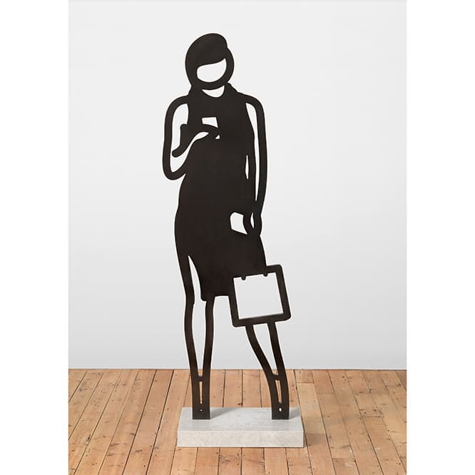 Telephone. 2018. Patinated bronze with stone base.