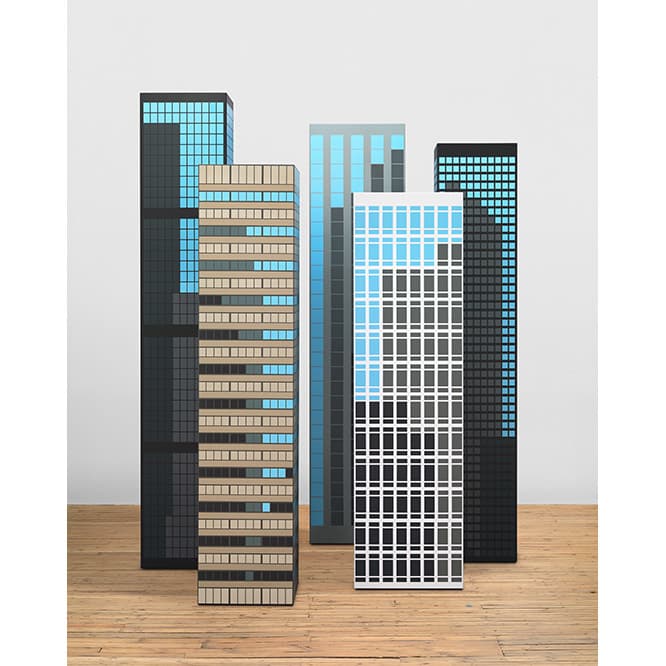 Towers. 1. 2018. Auto paint on aluminium