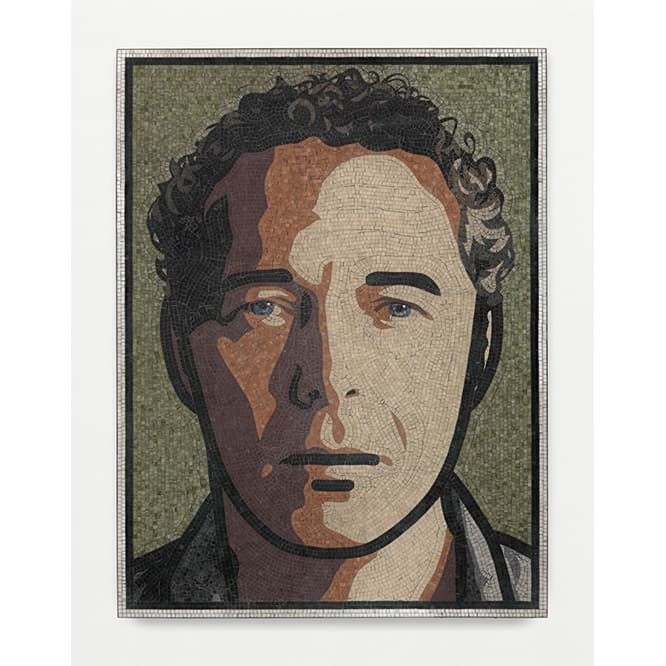タイルを使用した“本人のポートレート”。Julian Opie. Julian. 2012. Mosaic tiles.