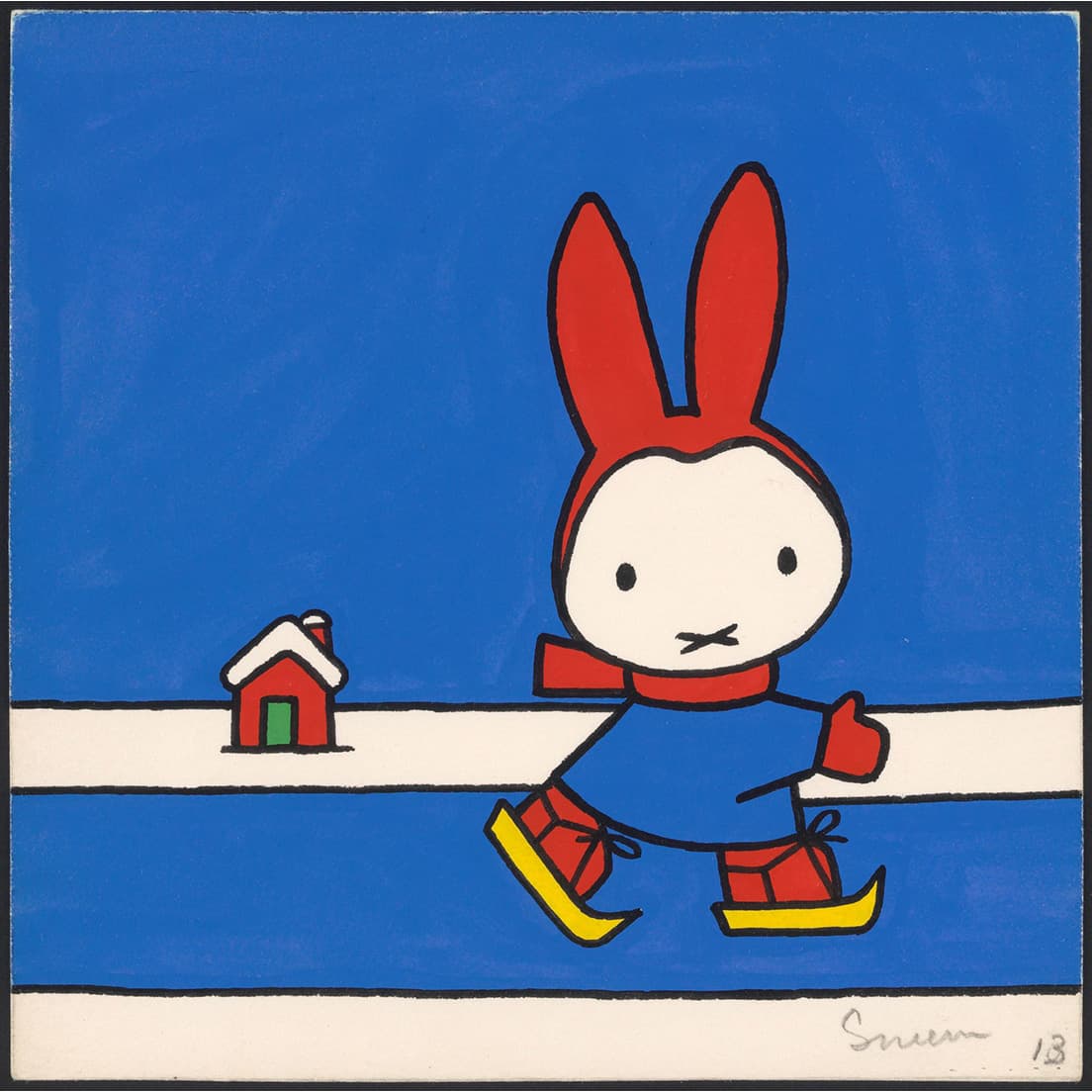 『ゆきのひの うさこちゃん』原画1963年 Illustrations Dick Bruna ©︎ copyright Mercis bv,1953-2020  www.miffy.com