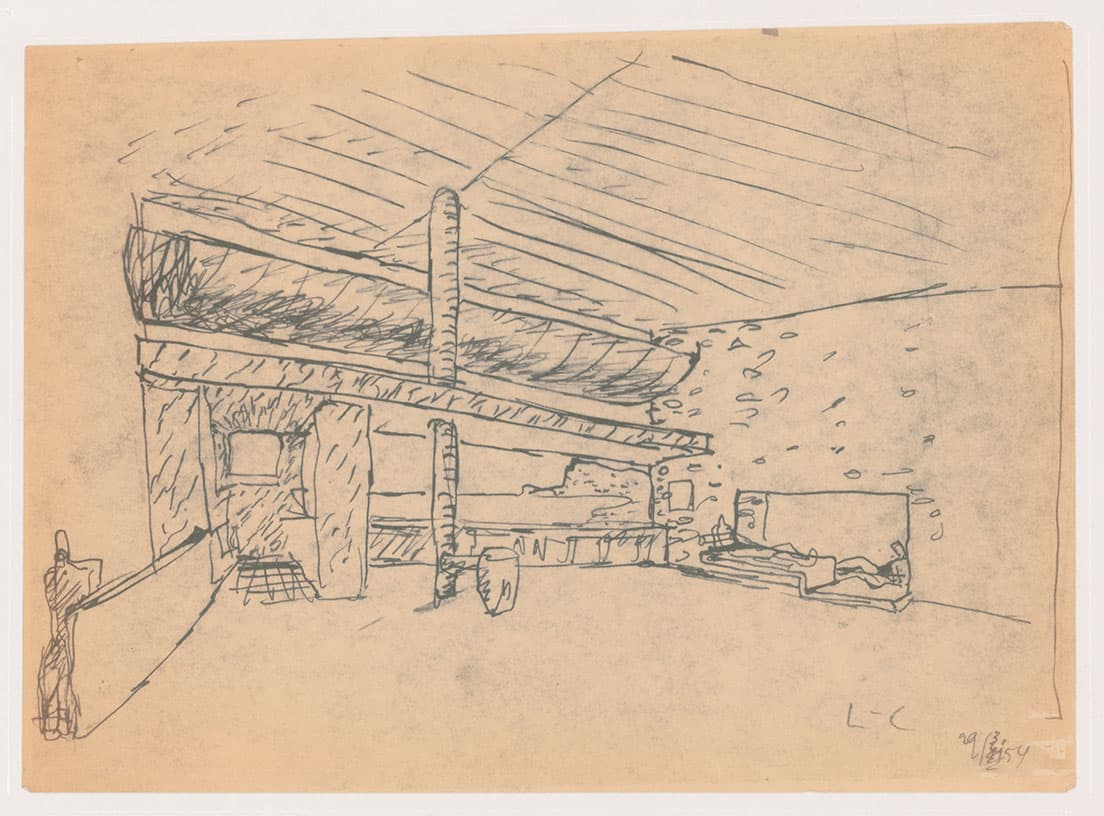 ル・コルビュジエ《内装スケッチ——窓》20世紀、カナダ建築センター蔵　Canadian Centre for Architecture, © F.L.C./ ADAGP, Paris &amp; JASPAR, Tokyo, 2020   G2271
