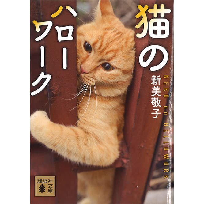 『猫のハローワーク』新美敬子（講談社文庫）820円。　車の裏を覗く猫は自動車整備工、木の上で戯れる猫は樹木医。世界中の猫に、勝手に仕事を与えてみた妄想写真エッセイ。「猫は気取ってばかりではない。これを読めば、どんなお客さんにも対応できる柔軟さがあると気づきます」。