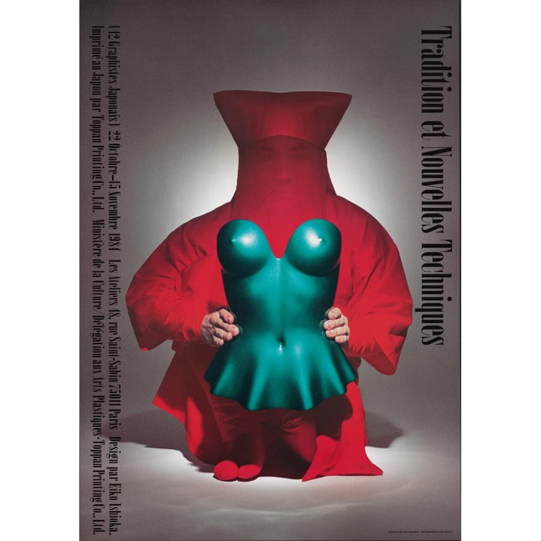 『伝統と現代技術』展覧会ポスター（1984年）art director, designer_石岡瑛子、photo_鋤田正義