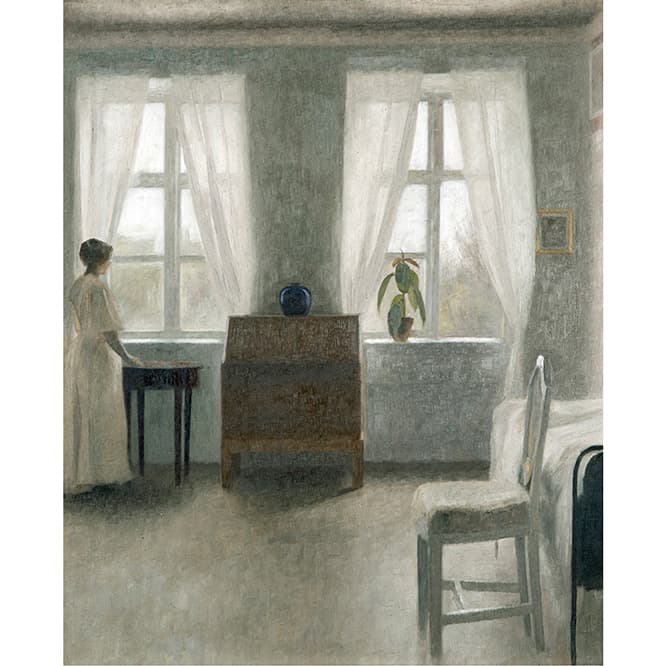 ヴィルヘルム・ハマスホイ《寝室》1896年　ユーテボリ美術館蔵。　Gothenburg Museum of Art, Sweden　 Photo: Hossein Sehatlou