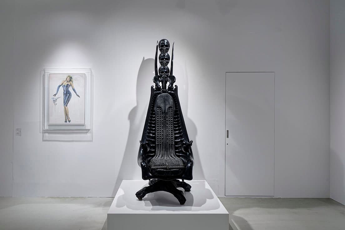 展示風景画像「: H.R.GIGER x SORAYAMA」、PARCO MUSEUM TOKYO、東京、2020 ©Estate of HR Giger ©Hajime Sorayama Courtesy of NANZUKA