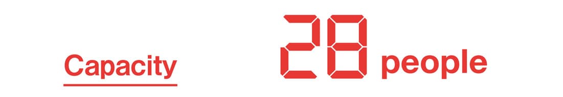 定期運行ではなく、オンデマンド運行を予定。28名の貸し切り状態というわけだ。